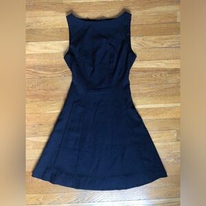 H&M navy polka dot business dress sz 2 NWOT